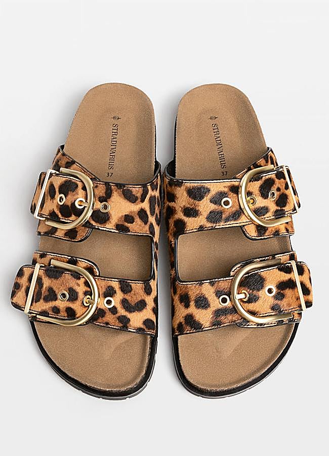 Imagen - Sandalias planas con estampado de leopardo