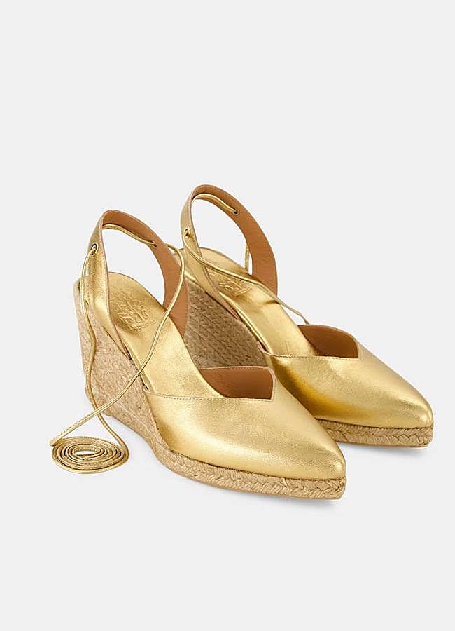 Imagen - Cuñas de cute en efecto metalizado dorado