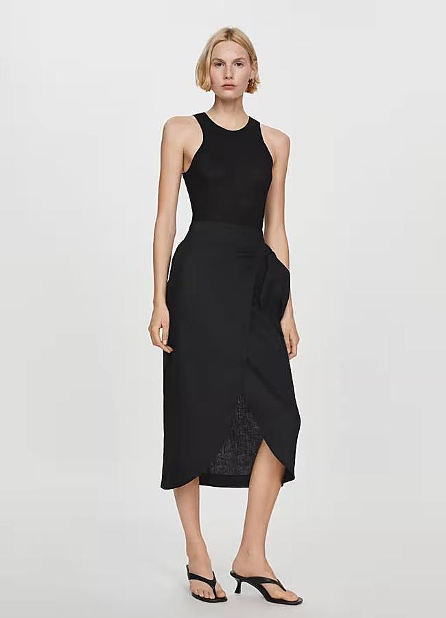 Imagen - Falda de lino midi estilo pareo