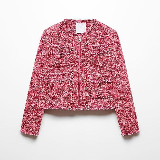 La chaqueta de tweed de Mango.