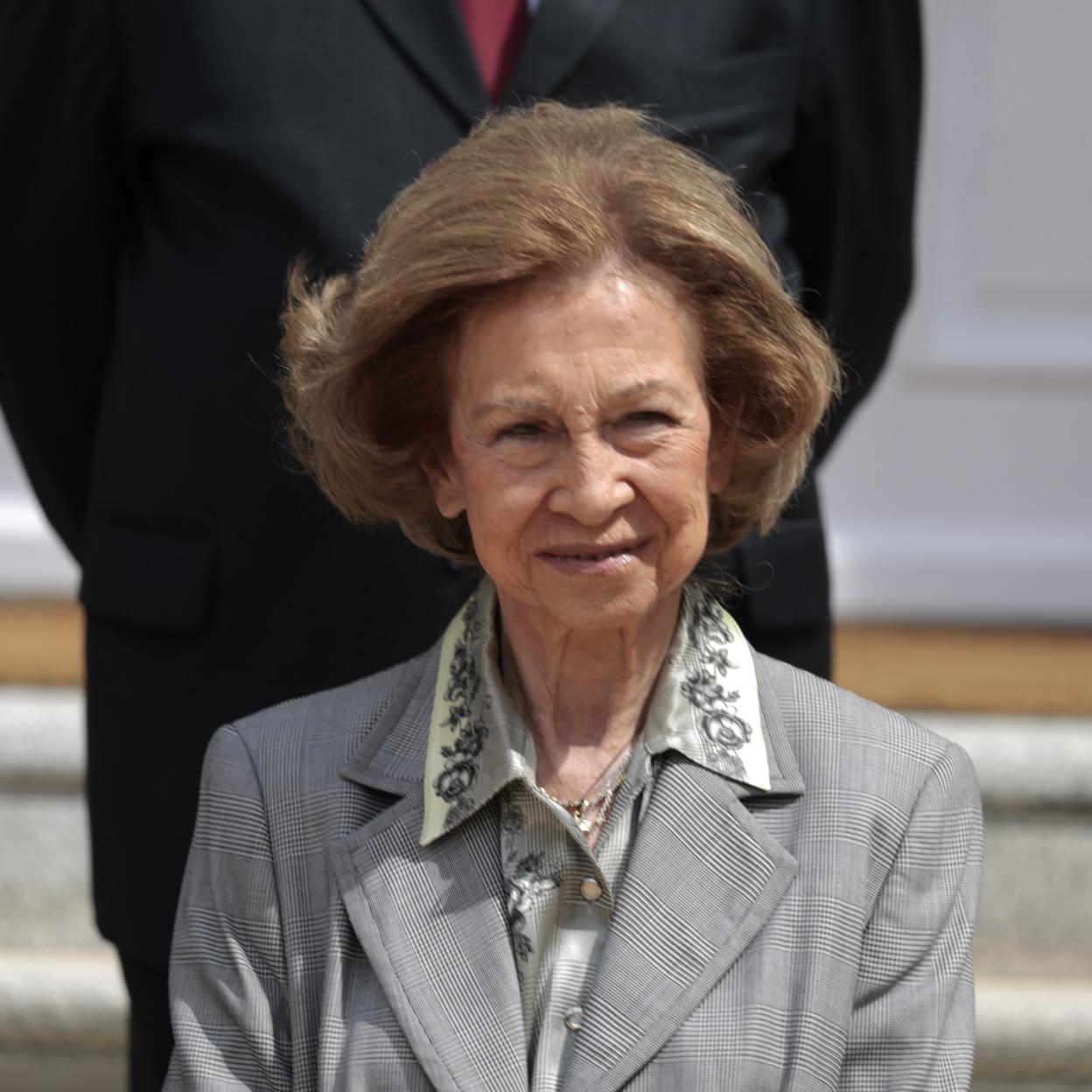 La reina Sofía en una audiencia.