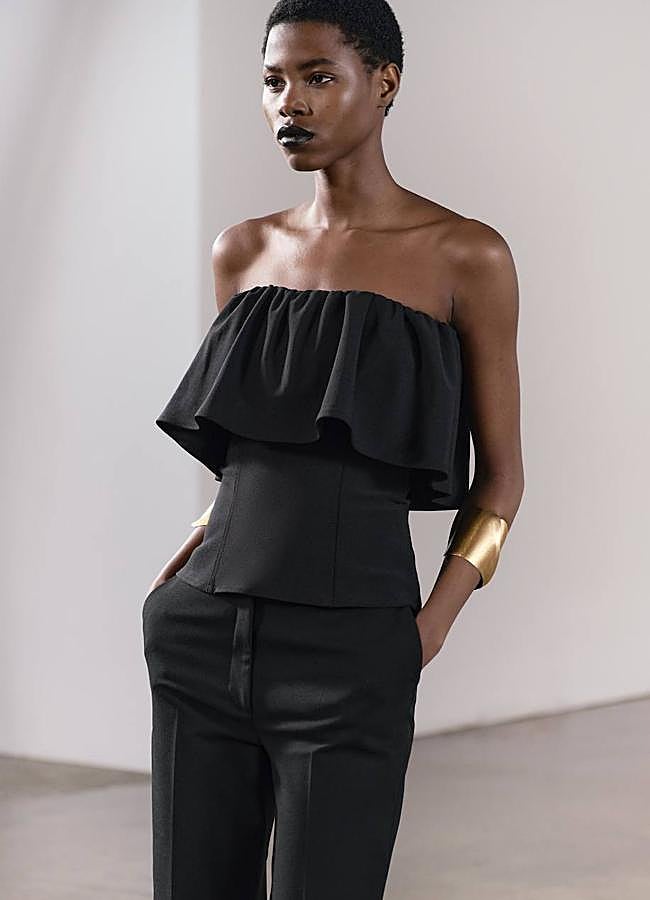 Imagen - Top palabra de honor con volante