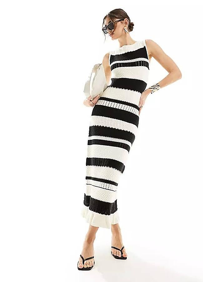 Imagen - Vestido de punto con rayas calado