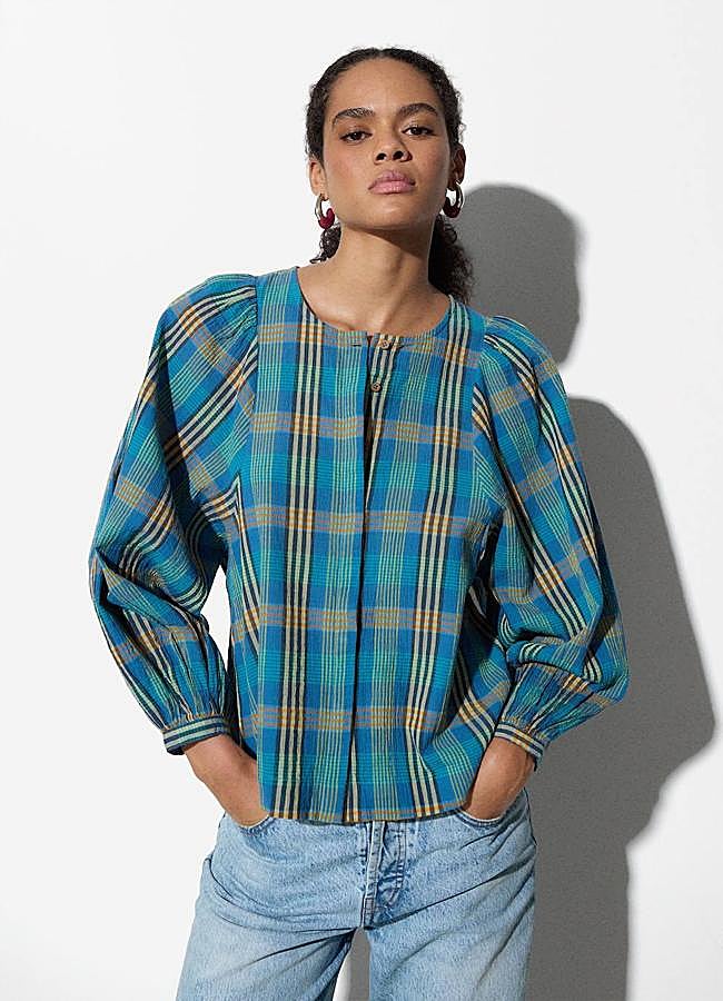 Imagen - Blusa con estampado de cuadros