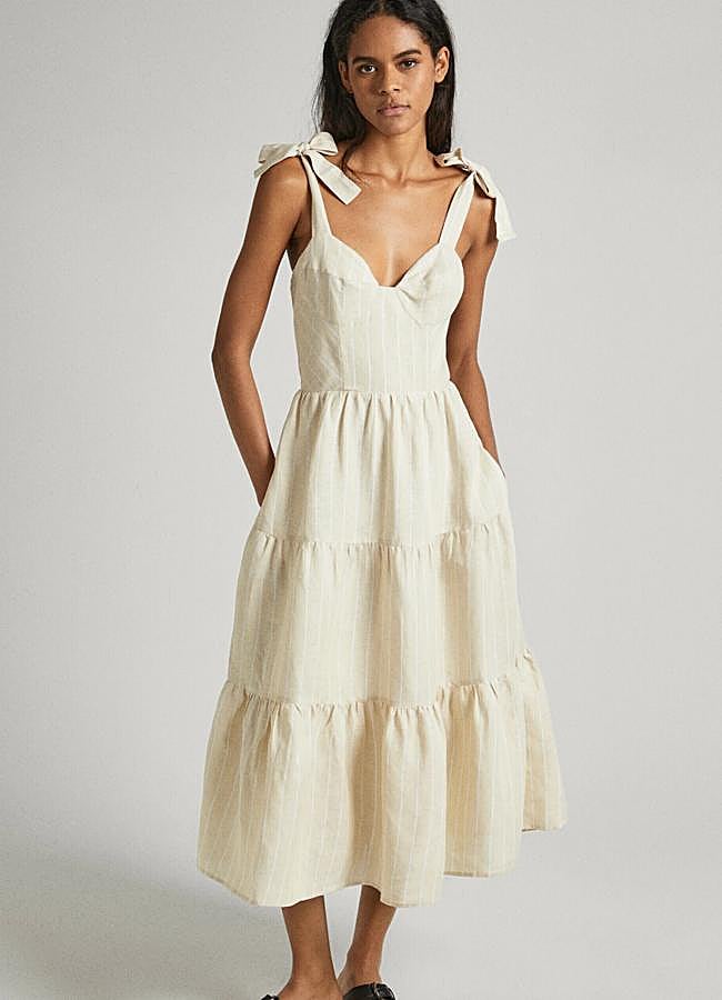Imagen - Vestido blanco de lino de Pepe Jeans, 140 euros.