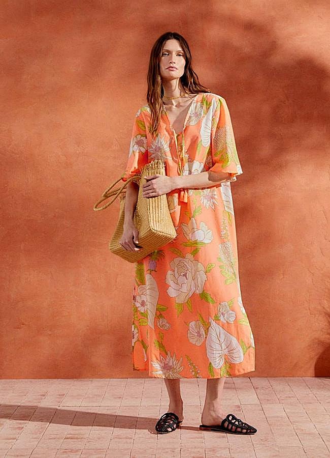 Imagen - Caftán con estampado de flores