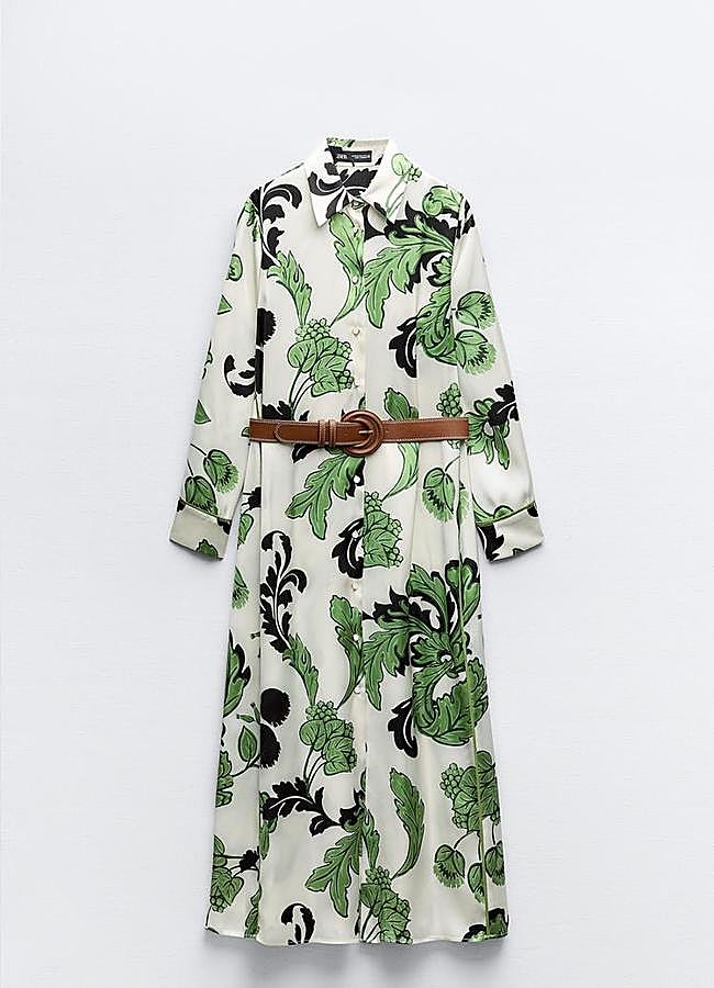 Imagen - Vestido camisero estampado con cinturón (45,95€)