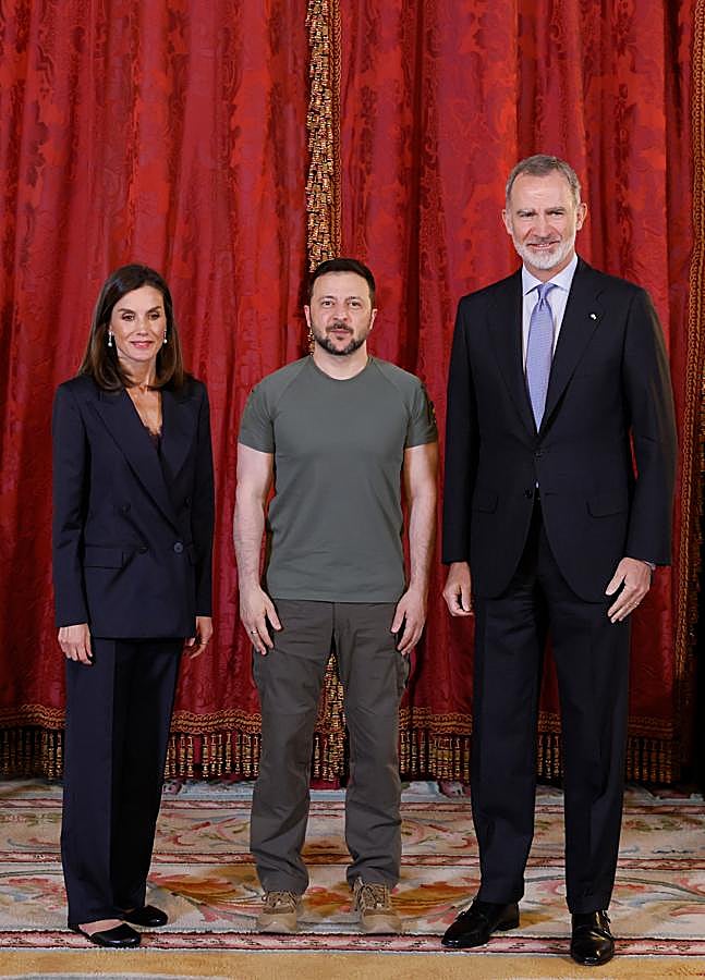 Imagen - Felipe y Letizia reciben a Zelenski en el Palacio Real de Madrid. / LIMITED PICTURES