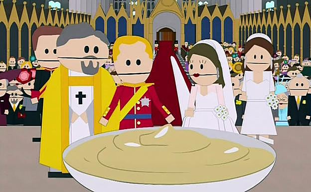 La boda de Kate Middleton y el príncipe Guillermo en un capítulo de South Park. 
