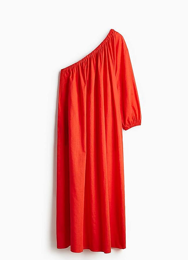 Imagen - Vestido rojo asimétrico de H&M