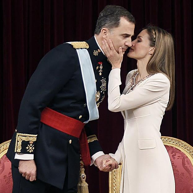Don Felipe y doña Letizia en la proclamación del monarca. 