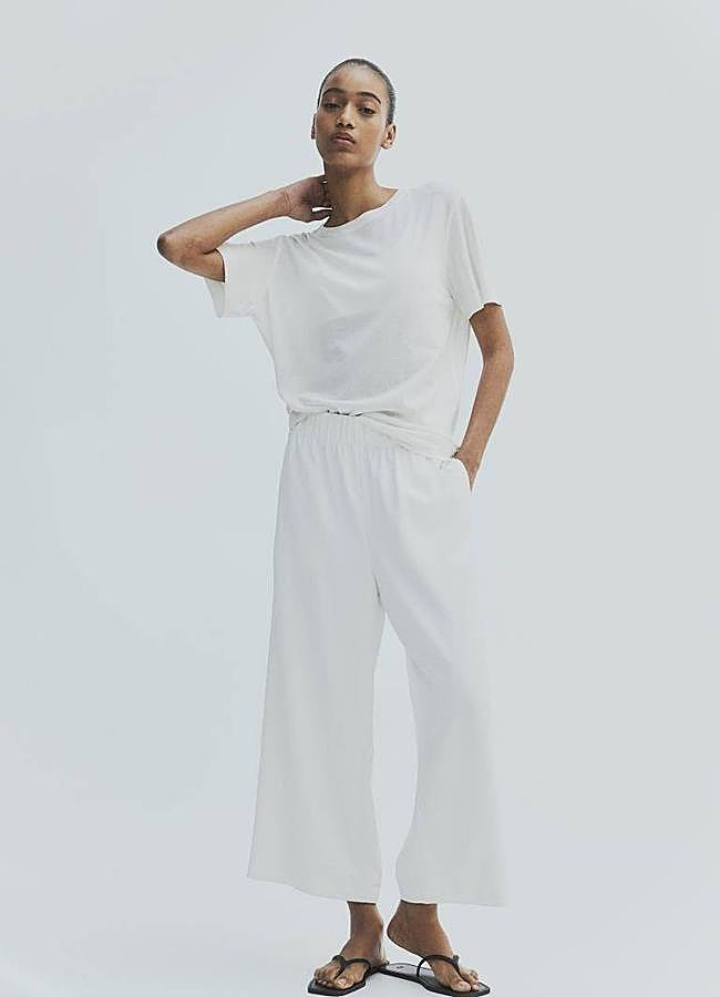 Imagen - Pantalones blancos tipo culotte