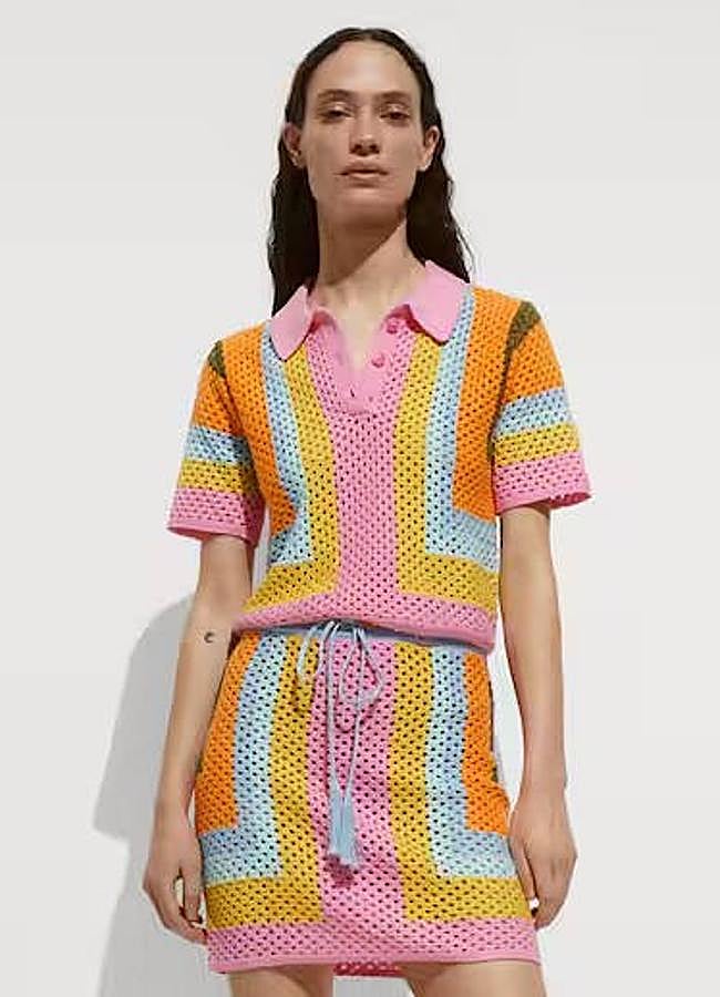 Imagen - Falda corta de crochet multicolor