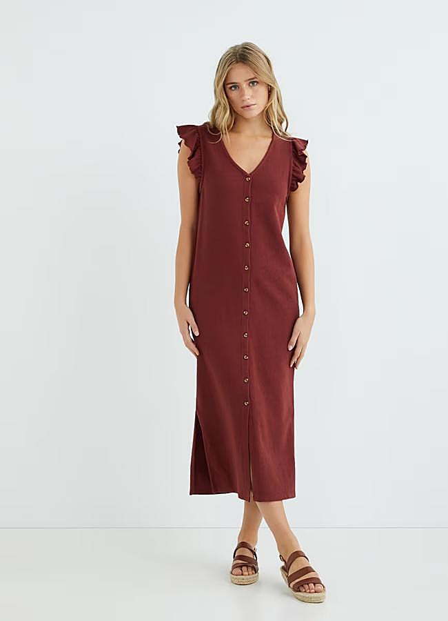 Imagen - Vestido de punto midi en frambuesa de Hipercor (19 euros):