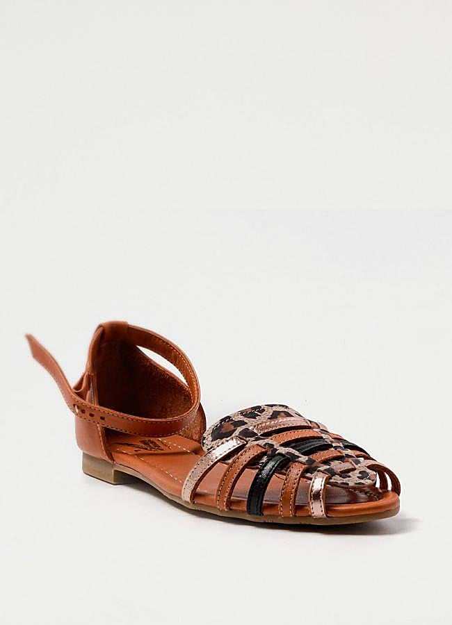 Imagen - Cangrejeras de piel con estampado de leopardo