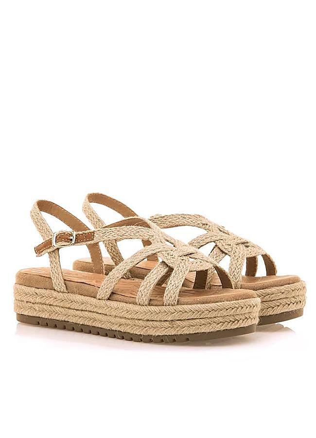 Imagen - Sandalias de rafia con suela gruesa de plataforma