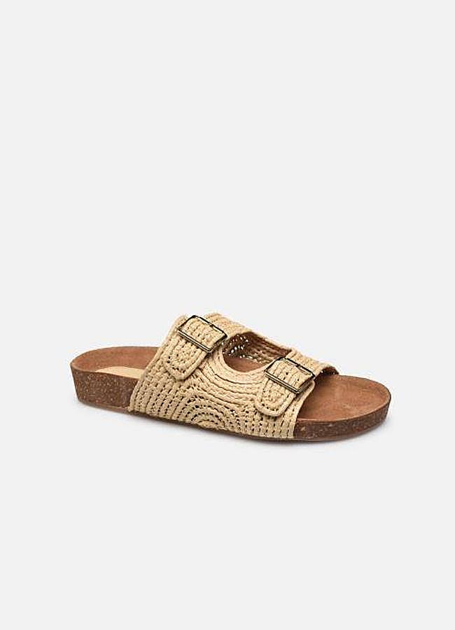 Imagen - Sandalias planas de rafia con hebillas