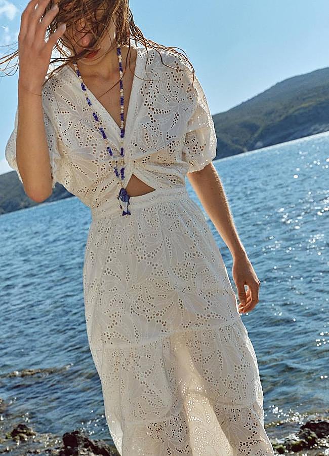 Imagen - Vestido blanco amplio con bordado