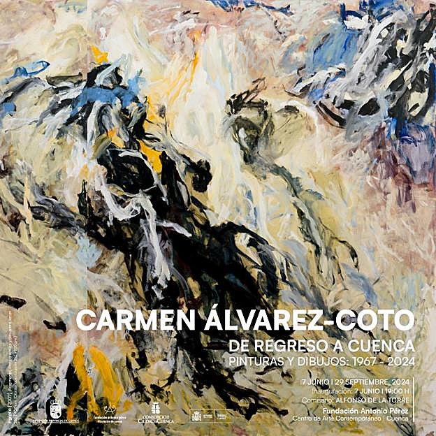 Cartel de la exposición de Carmen Álvarez-Coto en Cuenca.