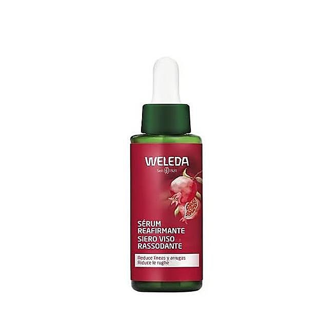 Sérum Reafirmante de Granada y Péptidos de Maca de Weleda. Precio: 32,45 euros
