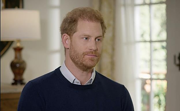 El príncipe Harry durante una entrevista para la televisión. 