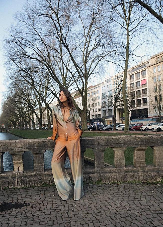 Imagen - Conjunto satinado con estampado tie-dye