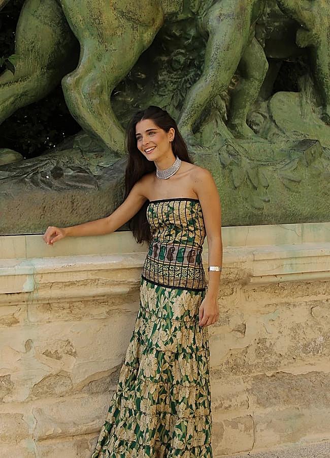 Imagen - Vestido estampado con escote palabra de honor de Conlamdemaria.