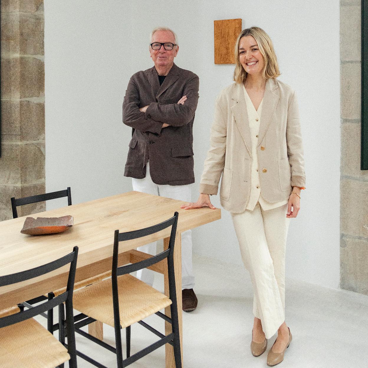 Marta Ortega Pérez y David Chipperfield en Casa RIA, Santiago de Compostela