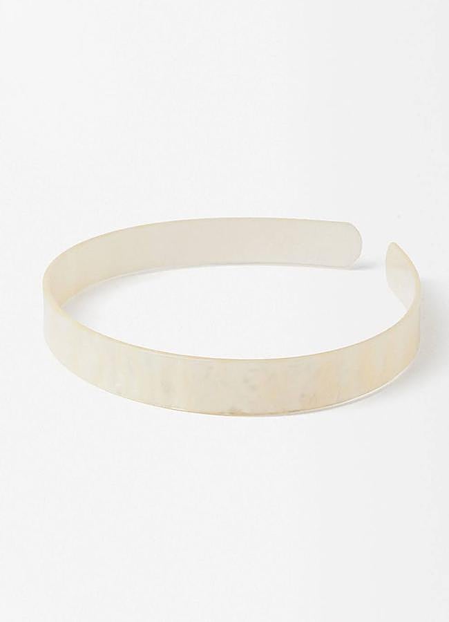 Imagen - Diadema rígida de nácar blanco