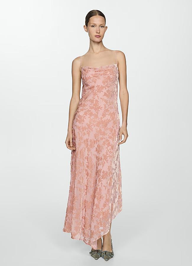 Imagen - Vestido con flores en rosa de Mango.