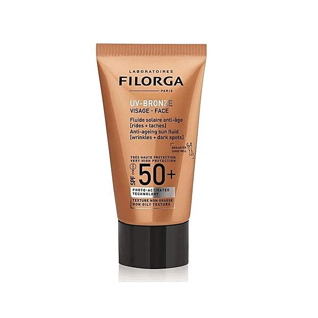 UV Bronze Face SPF50 de Filorga.