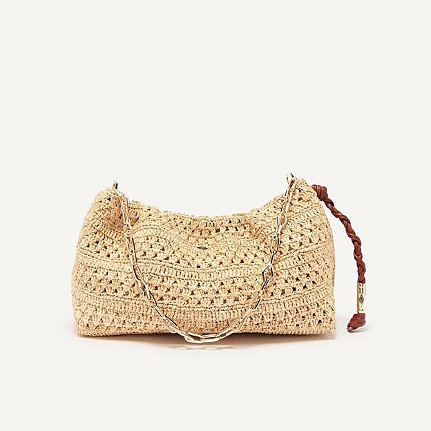 Bolso June con tejido de rafia de Ba&sh.