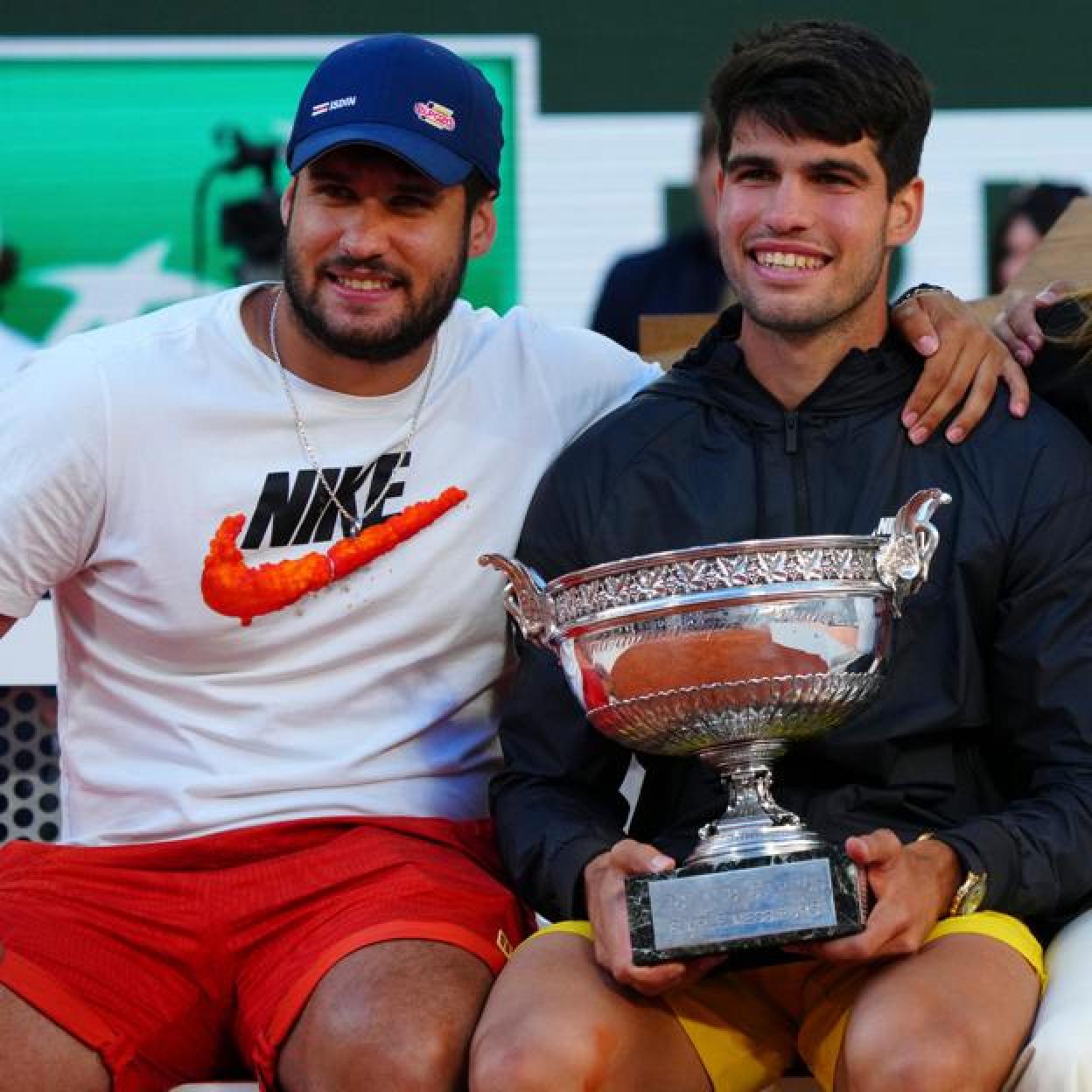 Carlos Alcaraz y su hermano Álvaro, en el último Roland Garros.