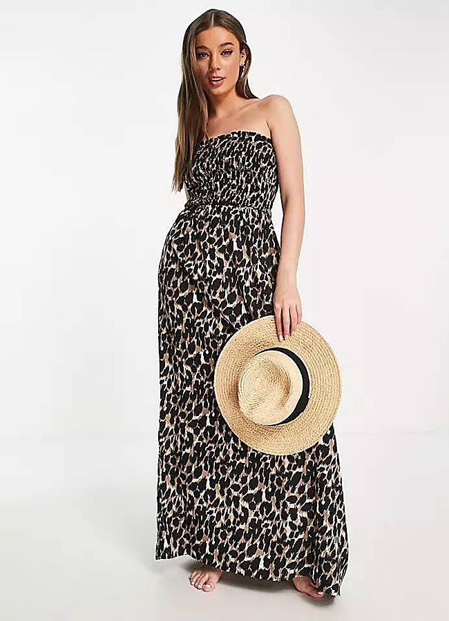 Imagen - Vestido palabra de honor de leopardo