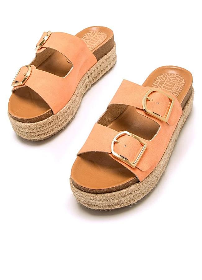 Imagen - Sandalias con hebillas con plataforma de yute