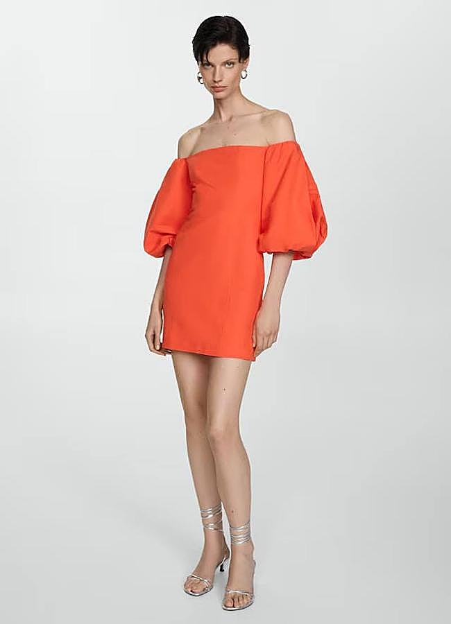 Imagen - Vestido corto con mangas abullonadas