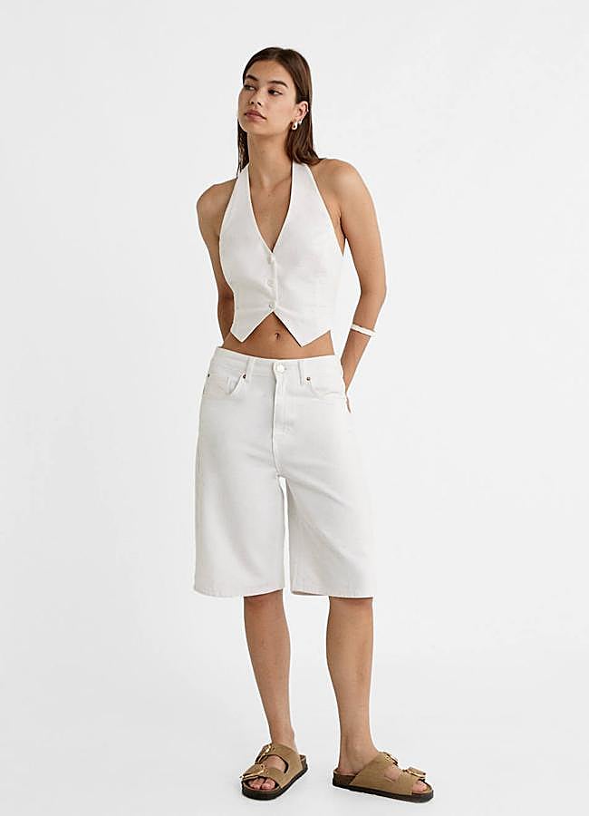 Imagen - Bermudas vaqueras blancas