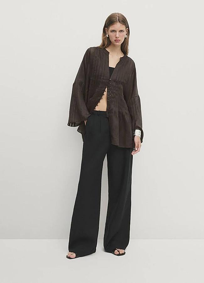 Imagen - Camisa clásica de ramio oversize