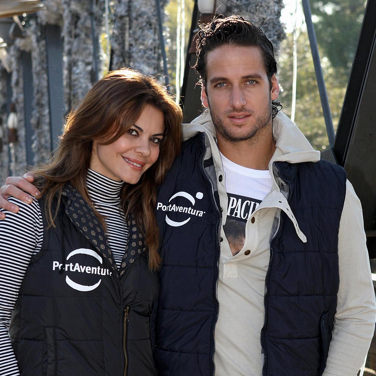 María José Suárez y Feliciano López, visitando un parque temático. 