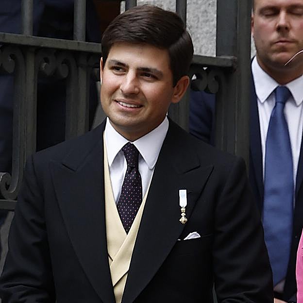 Juan Urquijo, en la boda de su cuñado, José Luis Martínez-Almeida. 