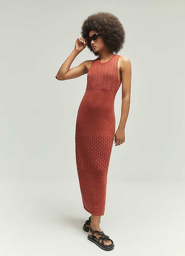 Imagen - Vestido largo de punto calado sin mangas de Tintoretto (41,99€ en El Corte Inglés)