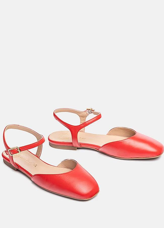 Imagen - Bailarinas color rojo destalonadas