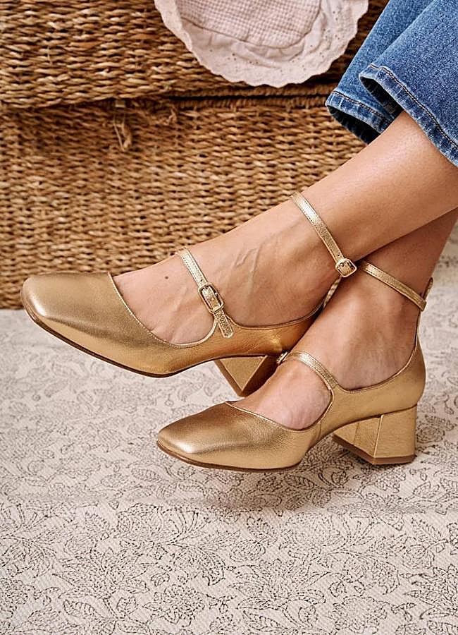 Imagen - Mary jane metalizadas color dorado