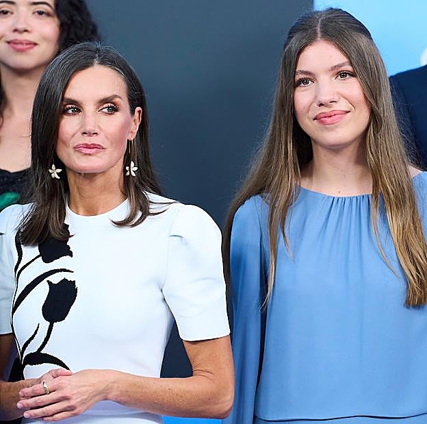 Lo que no se vio de Letizia en los Premios Princesa de Girona: problemas en las escaleras y el futbolista favorito de Leonor