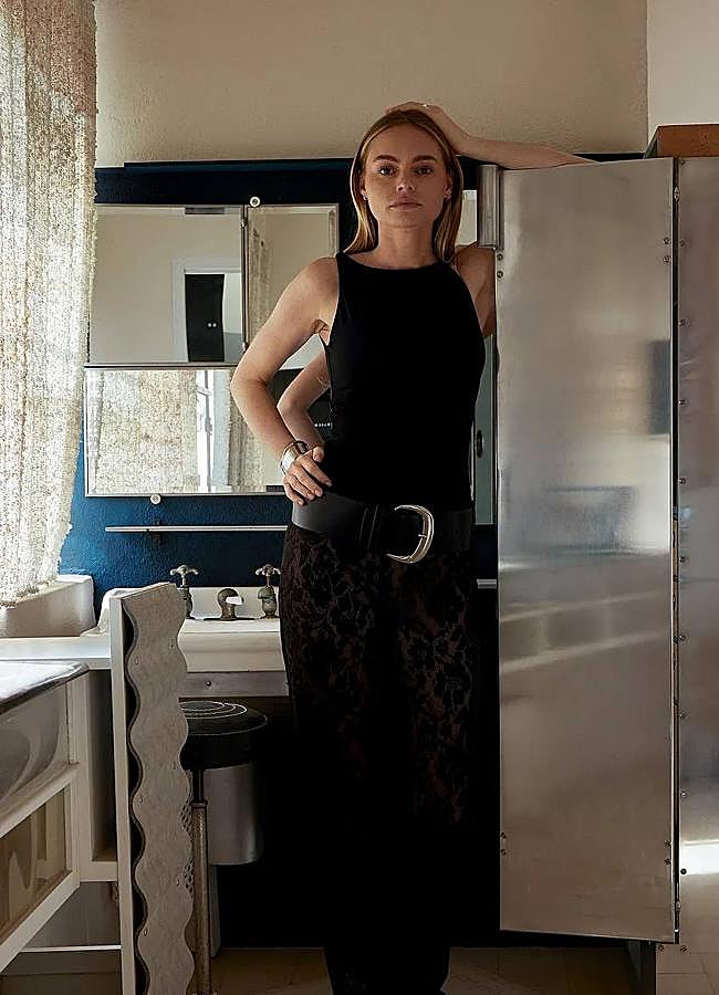 Imagen - Pantalones de encaje negros en total look