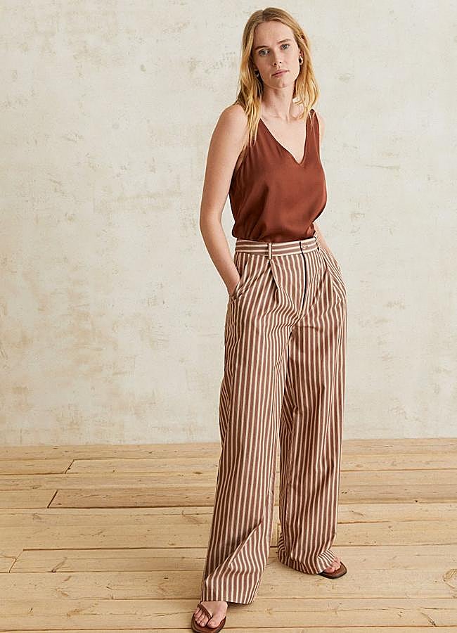 Imagen - Pantalones wide leg de rayas de Yerse.