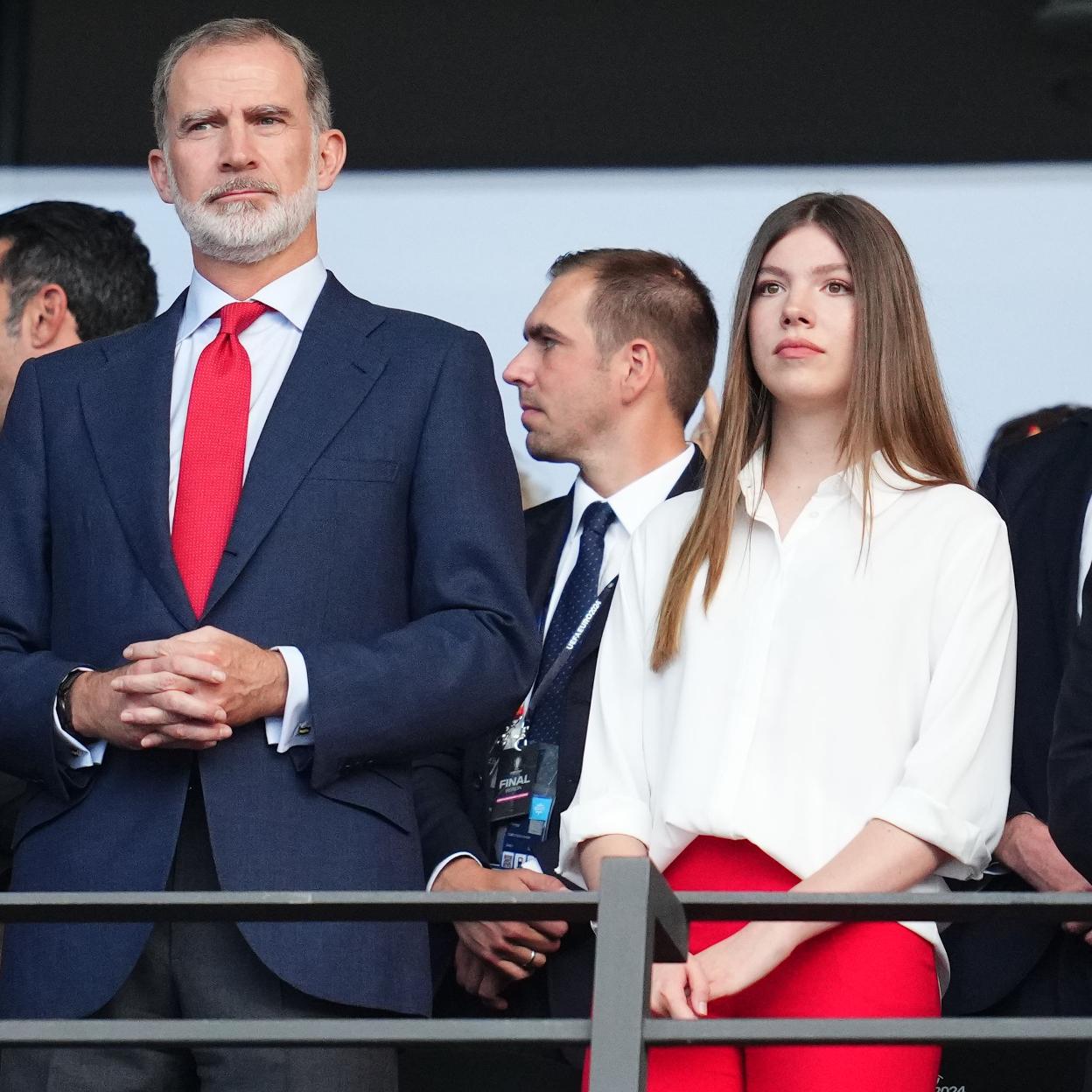 El rey Felipe y la infanta Sofía en la final de la Eurocopa 2024
