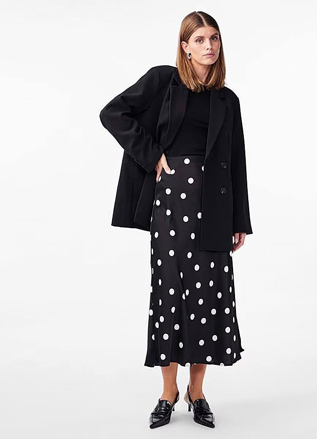 Imagen - Falda de lunares satinada