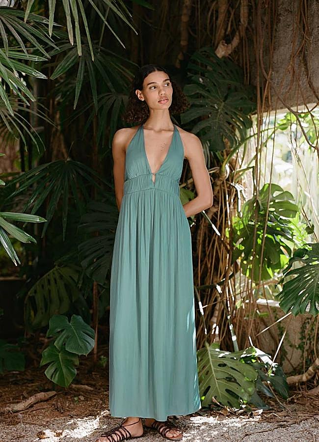 Imagen - Vestido largo con cuello halter