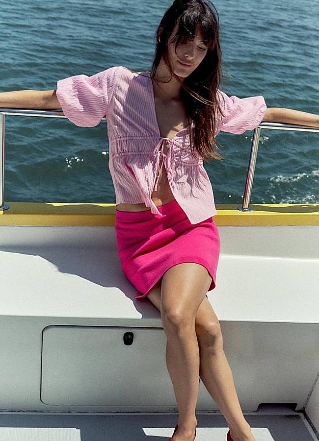 Imagen - Blusa rosa con lazos